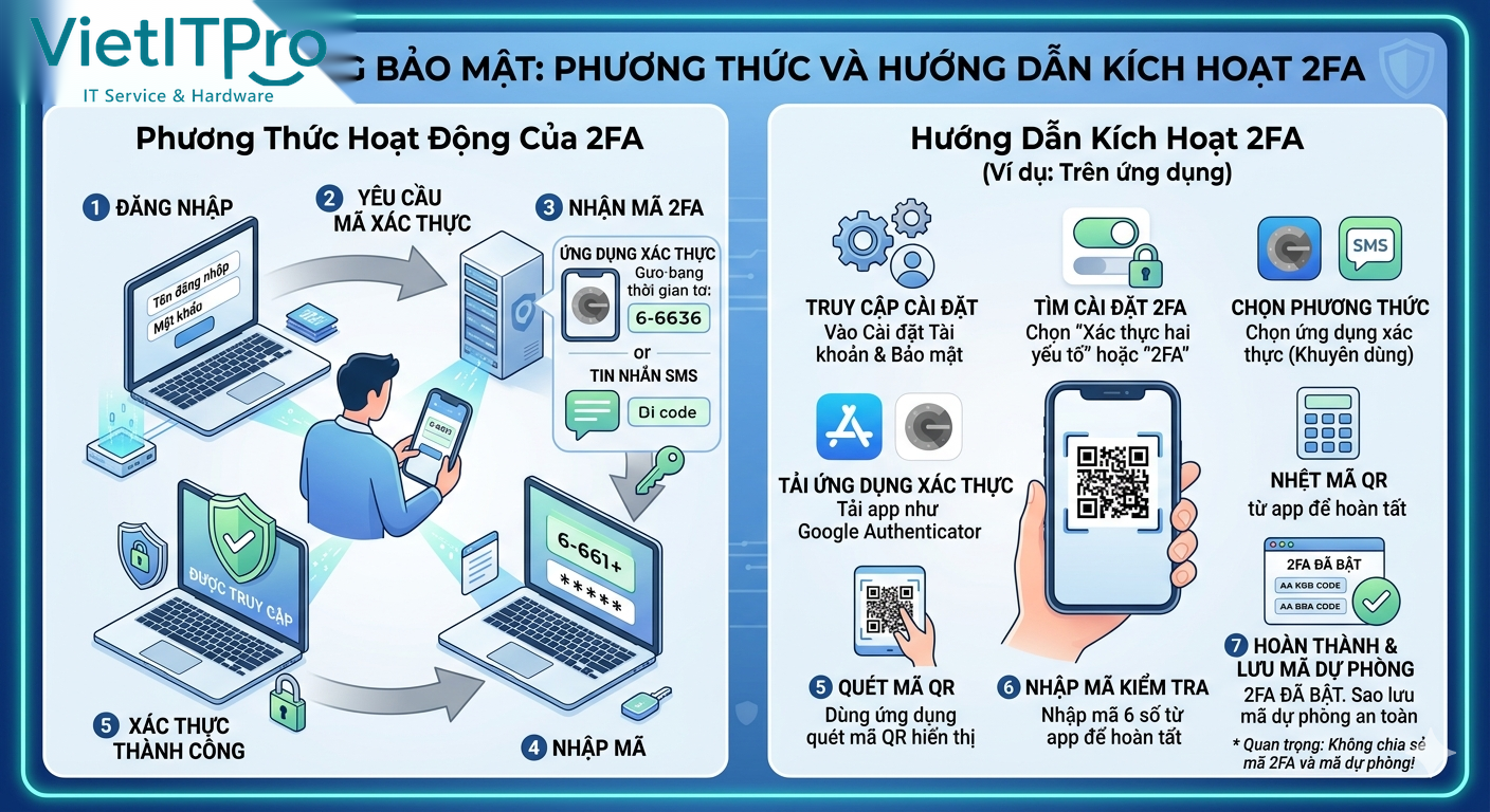 Mô hình bảo vệ tài khoản bằng xác thực đa yếu tố 2FA