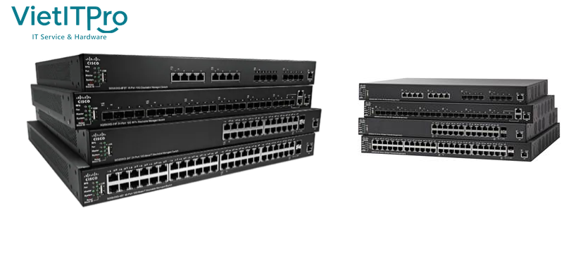 Sơ đồ kết nối Stacking 8 thiết bị Switch Cisco 550X