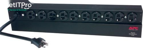 Cấu trúc mặt trước và hệ thống ổ cắm chuẩn IEC trên thanh nguồn APC AP9559
