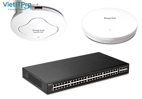 Hệ thống Switch PoE VigorSwitch và Access Point Wi-Fi 6 VigorAP