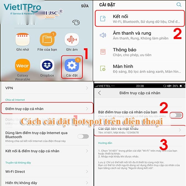 Các bước bật Điểm phát sóng cá nhân trên iPhone iPad