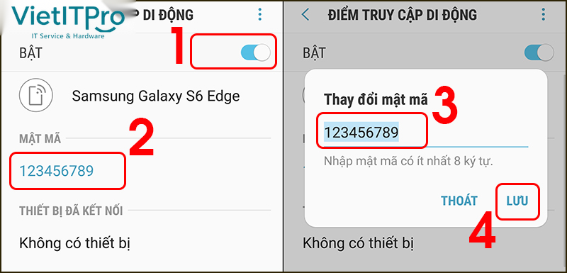 Cấu hình Điểm phát sóng Wi-Fi và USB Tethering trên điện thoại Android