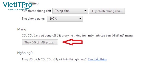 Giao diện cài đặt Proxy trên Windows 10
