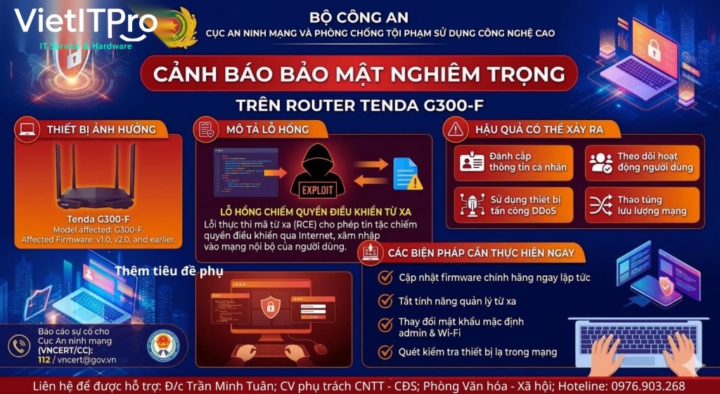Cập nhật firmware vá lỗi bảo mật chính hãng trên router Tenda