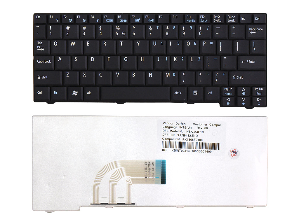 Bàn phím laptop Acer Aspire One 531, P531, A110, A150, D250, ZG5, ZA8, ZG8, Gateway LT20, KAV10, KAV60