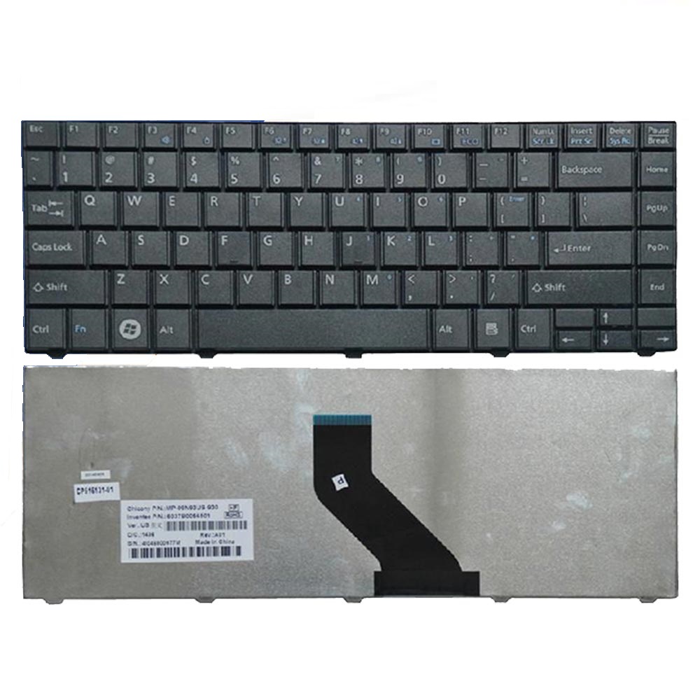 Bàn phím laptop Fujitsu Lifebook LH520, LH530, LH531 đen không phím số (RENEW, BH 6TH)