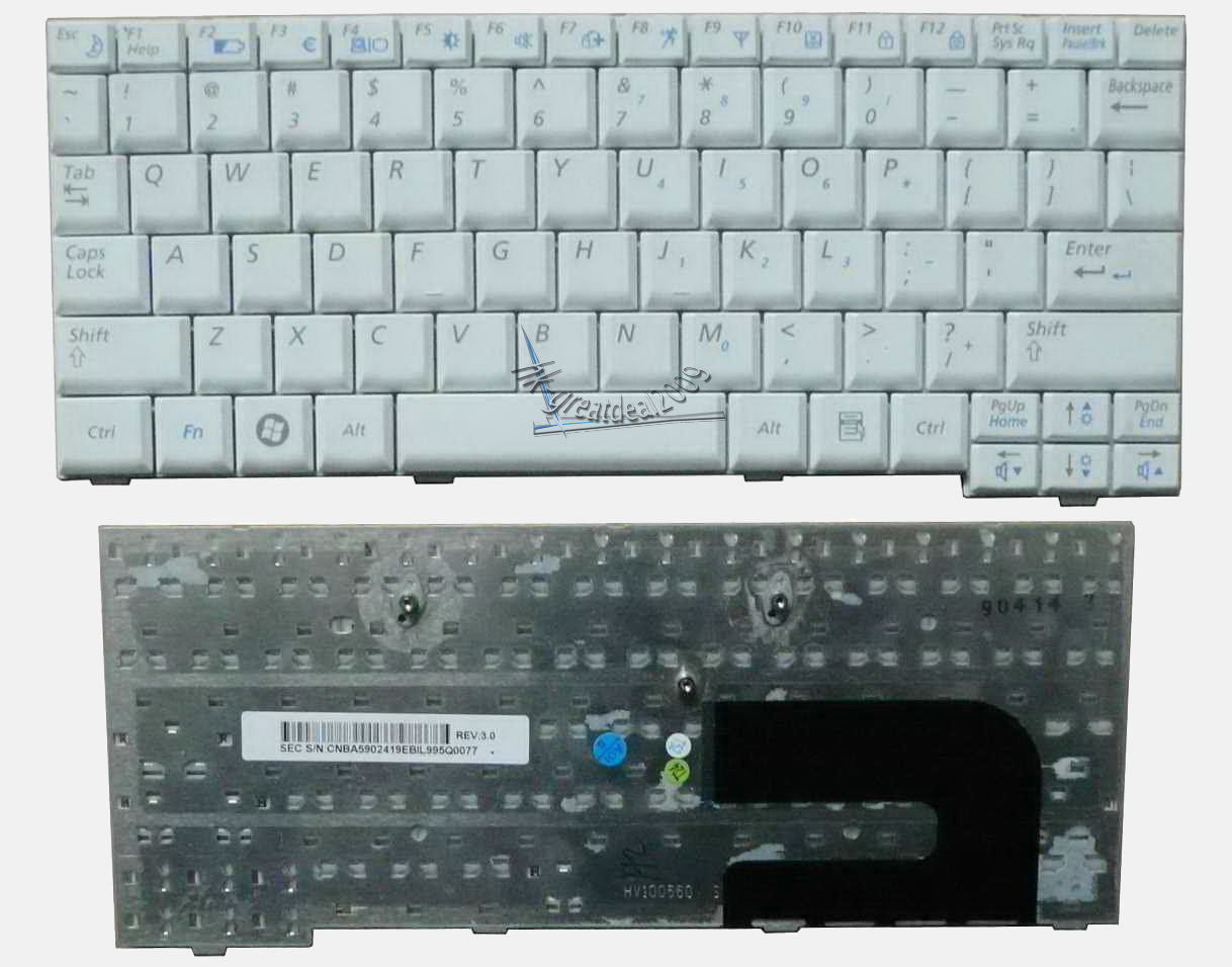 Bàn phím laptop Samsung NC10, Mini NC10, NP-NC10, NP-N130, N140 màu trắng (BH 6TH)