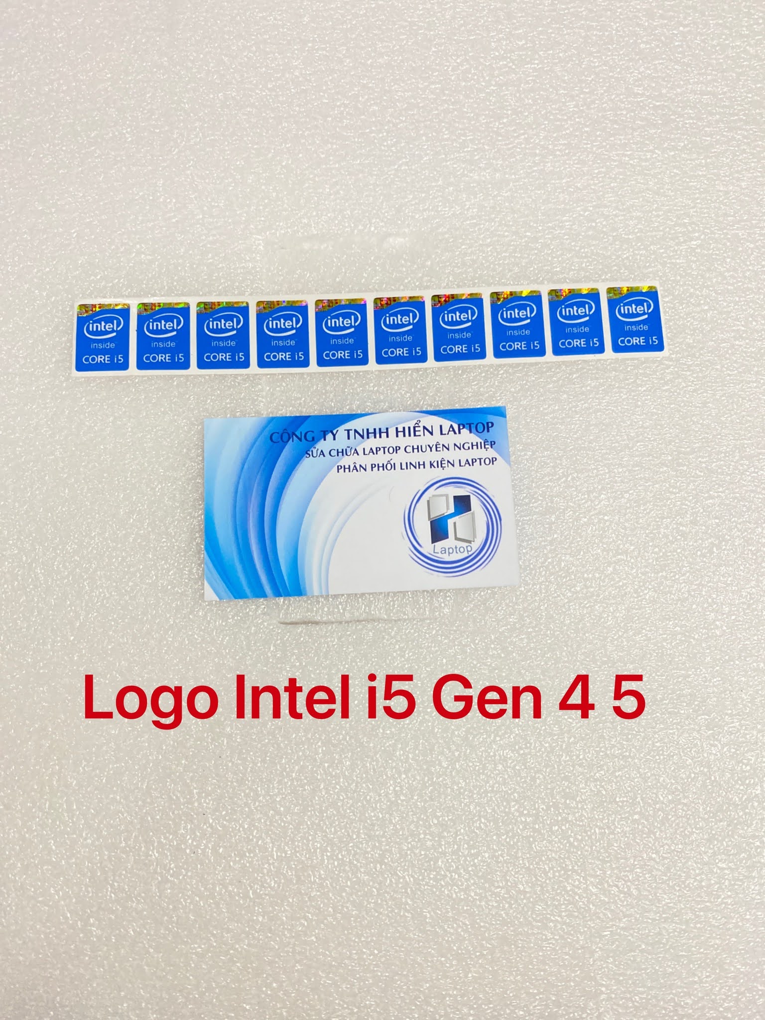 10C TEM LOGO INTEL CORE I5 Gen 4 5 (XANH)