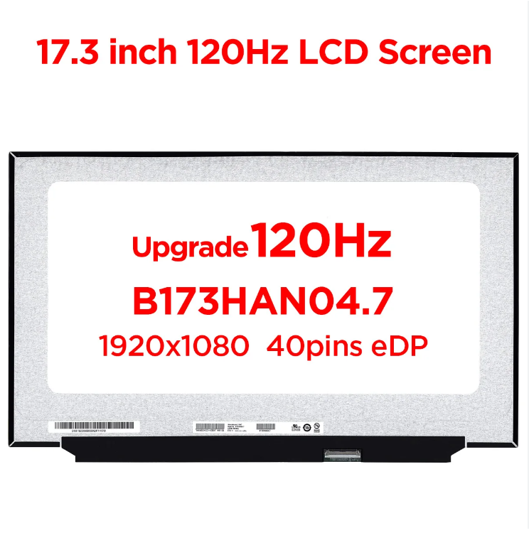 Màn Hình 17.3″ Led Slim 40p Fhd (120hz) =Ko Viền= *Socket Phải, Lắp Dc 144hz*