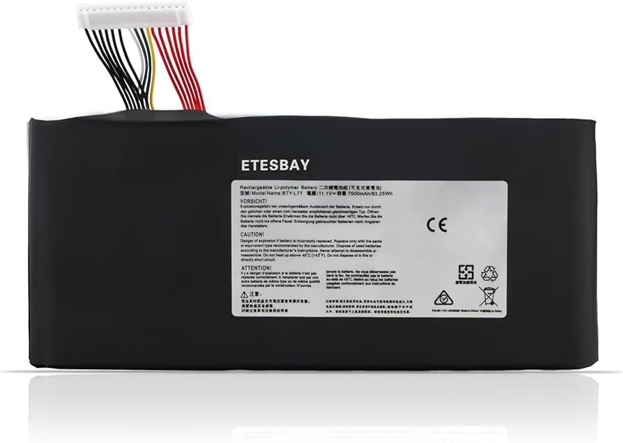 PIN LAPTOP MSI GT72 2PE, 2QD, 2QE, GT72S 6QD, 6QE, 6QF, GT72VR 6RD, GT80, WT72, MS-1781, MS-1782, MS-1783, MS-1784, MS-178 BTY-L77 (ZIN) – 3 CELL