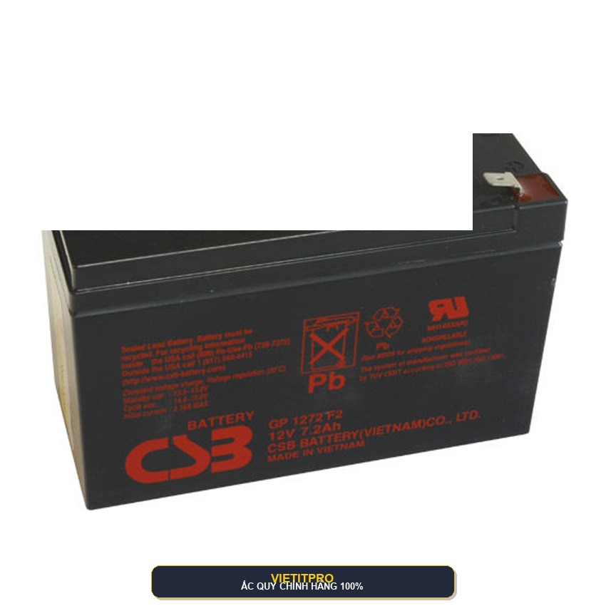 Bình Ắc Quy CSB GP1272F2 (12V 7.2Ah) Kín Khí Chuyên Dụng UPS