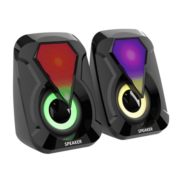 Loa Mini có dây 2.0 SpeaKer E-1053 | Led 7 Màu