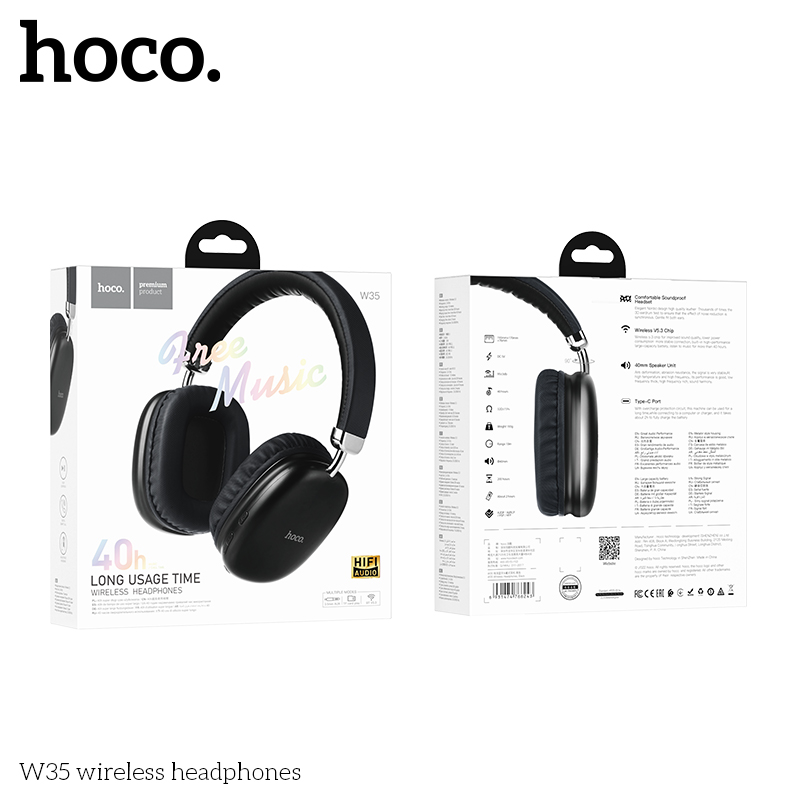 Tai nghe chụp tai Bluetooth Hoco W35
