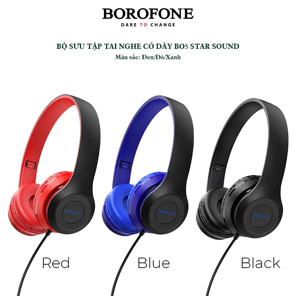 Tai nghe chụp tai có dây BOROFONE BO5