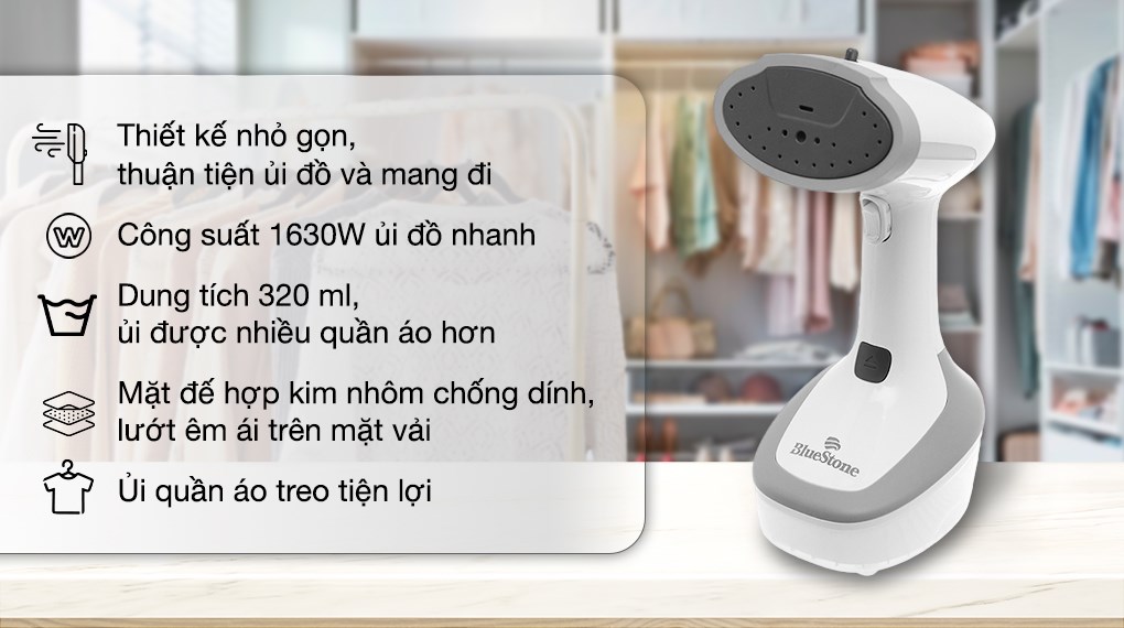 Bàn ủi hơi nước cầm tay BlueStone GSB-4031 1630W