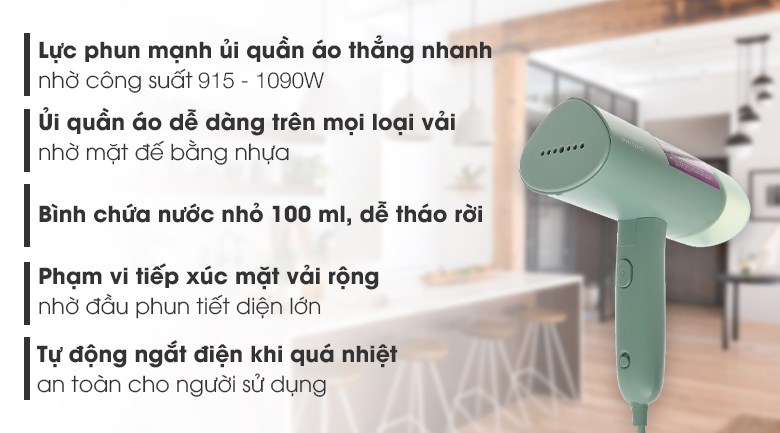 Bàn ủi hơi nước cầm tay Philips STH3010 1090W