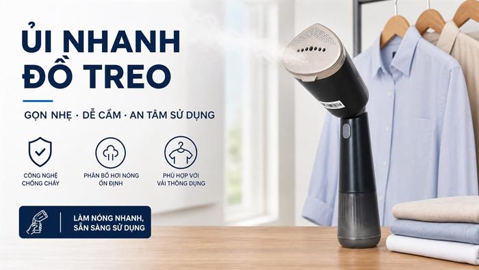 Bàn ủi hơi nước cầm tay Philips STH5030/80 1400W