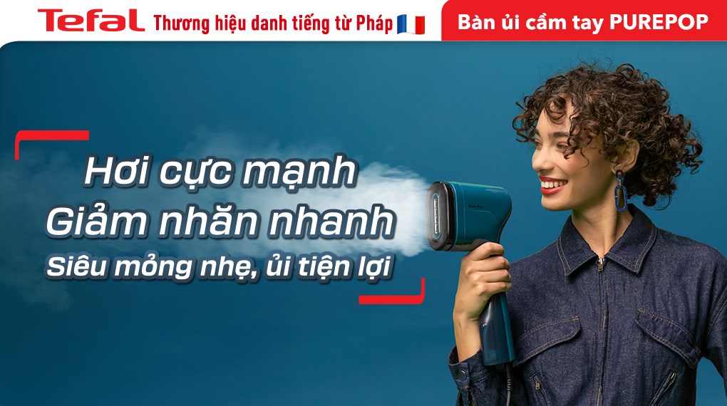 Bàn ủi hơi nước cầm tay Tefal DT2020E1 1300W