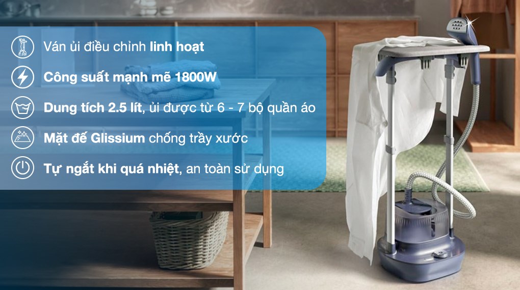 Bàn ủi hơi nước đứng BlueStone GSB-3941 1800W