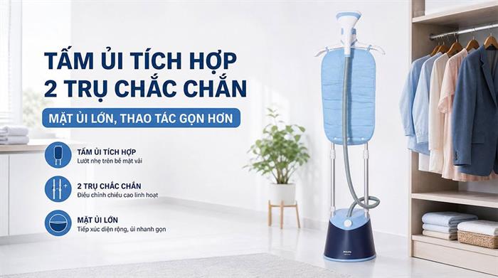 Bàn ủi hơi nước đứng Philips STE1030/20 1800W