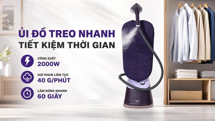 Bàn ủi hơi nước đứng Philips STE3160/30 2000W
