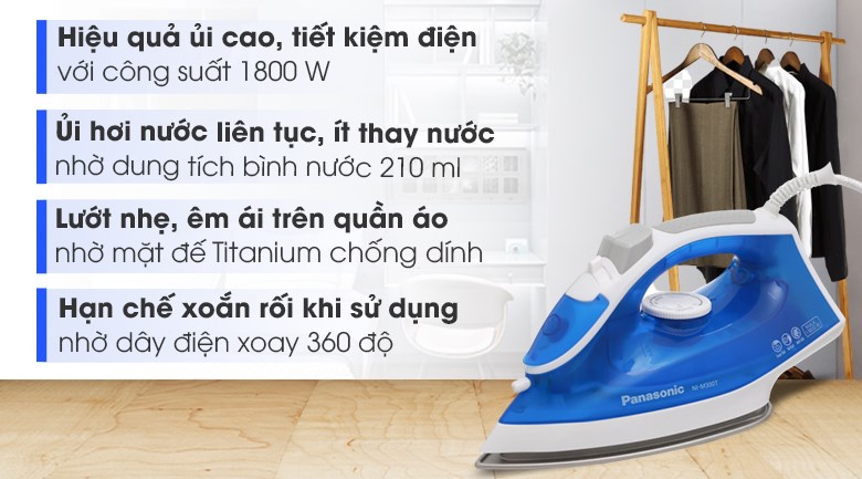 Bàn ủi hơi nước Panasonic NI-M300TARA 1800W