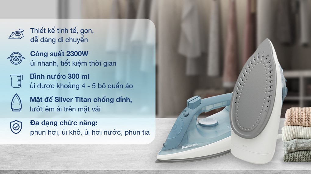 Bàn ủi hơi nước Panasonic NI-S430GRA 2300W