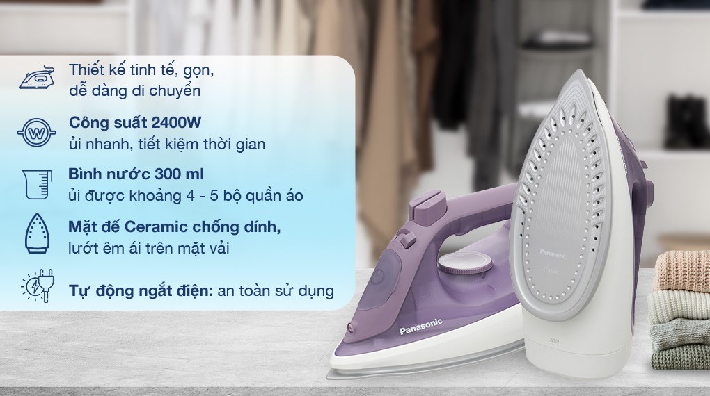 Bàn ủi hơi nước Panasonic NI-S630VRA 2400W