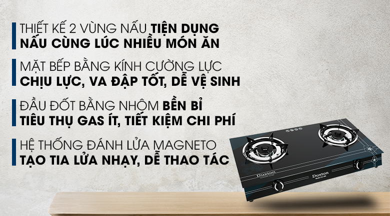 Bếp ga đôi Duxton DG-368
