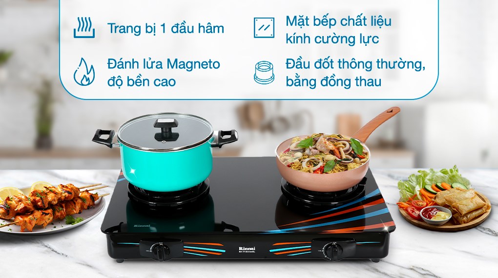 Bếp ga đôi Rinnai RV-3715GL(BC)