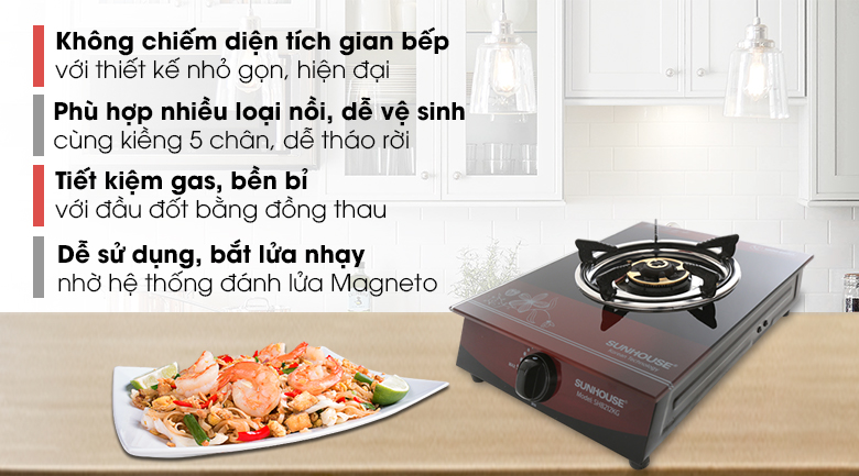 Bếp ga đơn Sunhouse SHB212KG