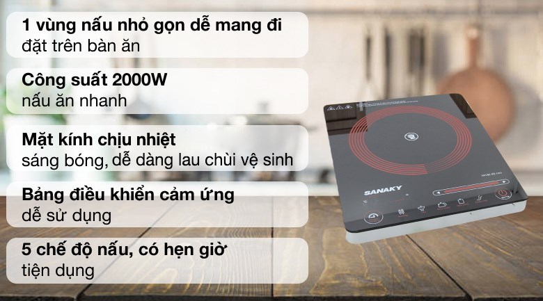 Bếp hồng ngoại đơn Sanaky SNK2102HG 2000W
