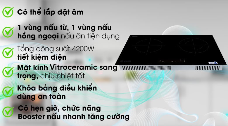 Bếp từ hồng ngoại âm Malloca MH-7311IR 4200W
