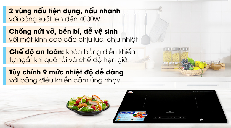 Bếp từ đôi âm BlueStone ICB-6818 4000W