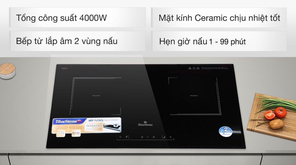 Bếp từ đôi âm BlueStone ICB-6833 4000W