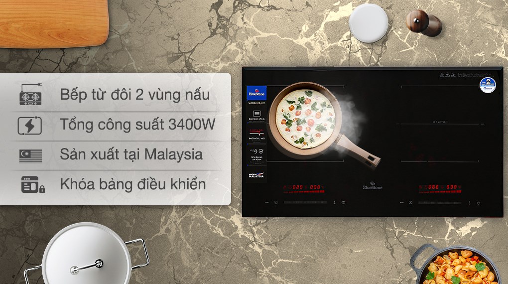 Bếp từ đôi âm BlueStone ICB-6917 3400W