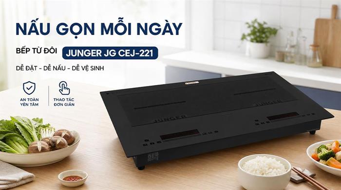 Bếp từ đôi âm Junger JG CEJ-221 4400W
