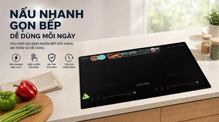Bếp từ đôi âm Livotec LID-990M 4400W