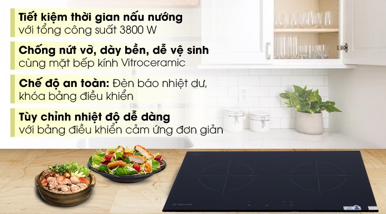 Bếp từ đôi âm Malloca MH-7320I 3800W