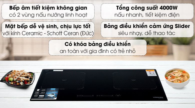 Bếp từ đôi lấp âm Kocher DI-881GE