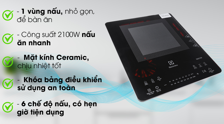 Bếp từ đơn Electrolux ETD42SKS 2100W