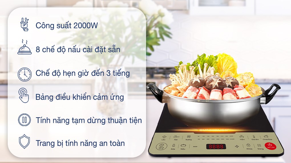 Bếp từ đơn Sunhouse SHD6867 2000W