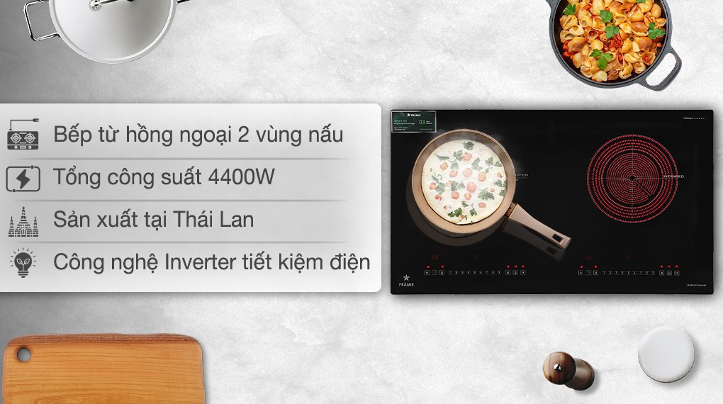 Bếp từ hồng ngoại âm Pramie PRTH-A1 4400W