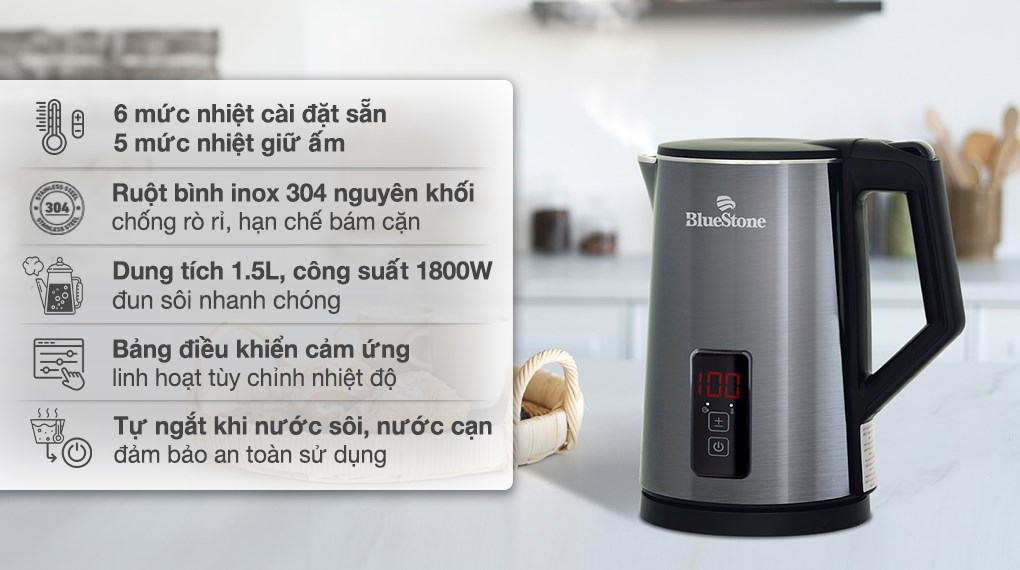 Bình đun siêu tốc BlueStone 1.5 lít KTB-3471