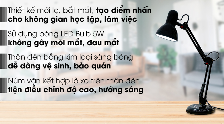 Đèn bàn học Điện Quang DKL14 B