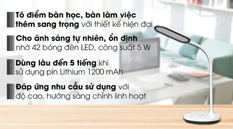 Đèn bàn sạc Comet CT175