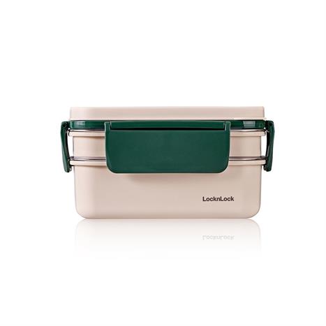 Hộp đựng thực phẩm 2 tầng inox 1600 ml Lock&Lock LCB500GRN