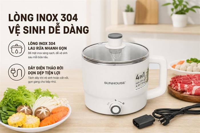 Nồi lẩu điện Sunhouse SHD4516 1.6 lít
