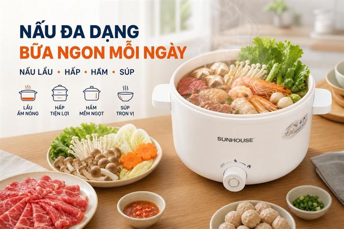Nồi lẩu điện Sunhouse SHD4517 2 lít