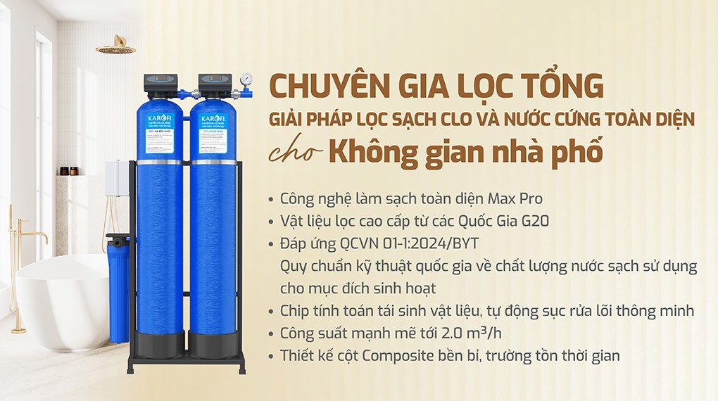 Máy lọc tổng đầu nguồn Karofi KTF-222C